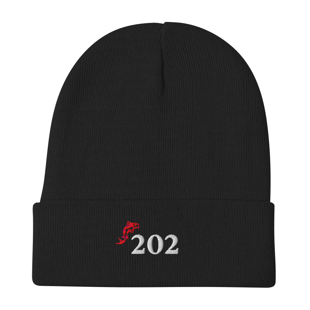 Embroidered 202 Beanie